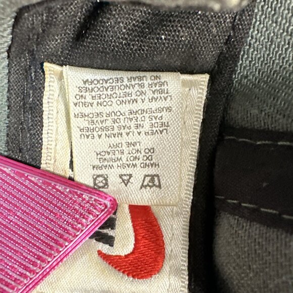 Vintage Nike Snapback Hat Olive Green Black Swoosh 90s Taiwan Adjustable Cap HTF - Picture 16 of 16